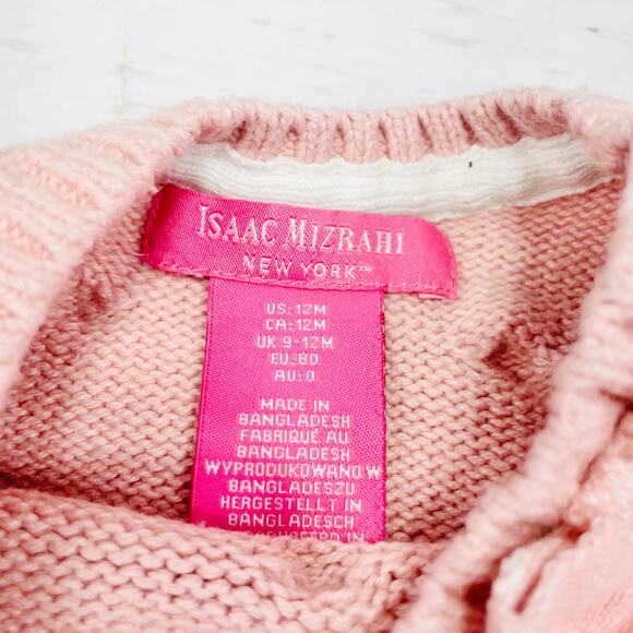 Isaac Mizrahi  Pink Sweater with Pink Plaid Matching Skirt - Size 12 months - Picture 4 of 9